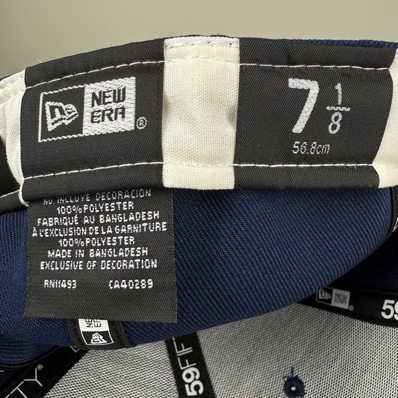 Dallas Cowboys NFL Authentic New Era 59FIFTY Fitted Cap 5950 Hat 7 1/8 Navy NWT - Picture 8 of 8